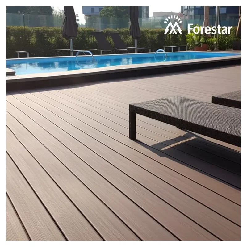 Kép 3: Környezetbarát anti-uv Préselt Terasz Emelet Vízálló Ércamalgámozó páholy kültéri 3d faipari Gabona wpc Emelet Összetett decking