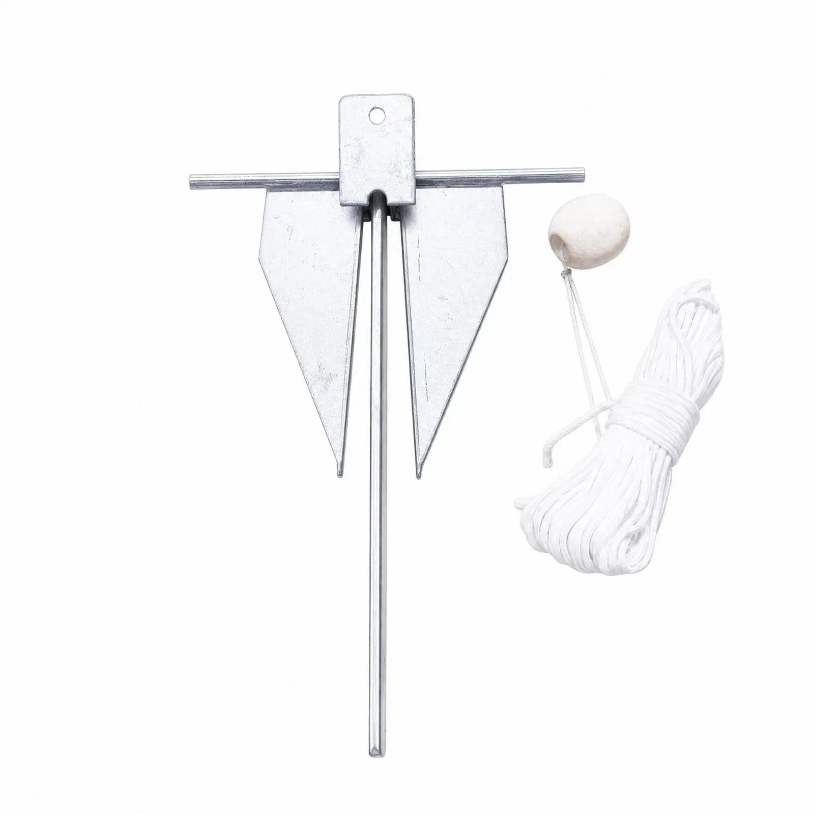 Heavy Duty Galvanized Boat Anchor with 20m Rope and Float for Small Watercraft Soft Bottom