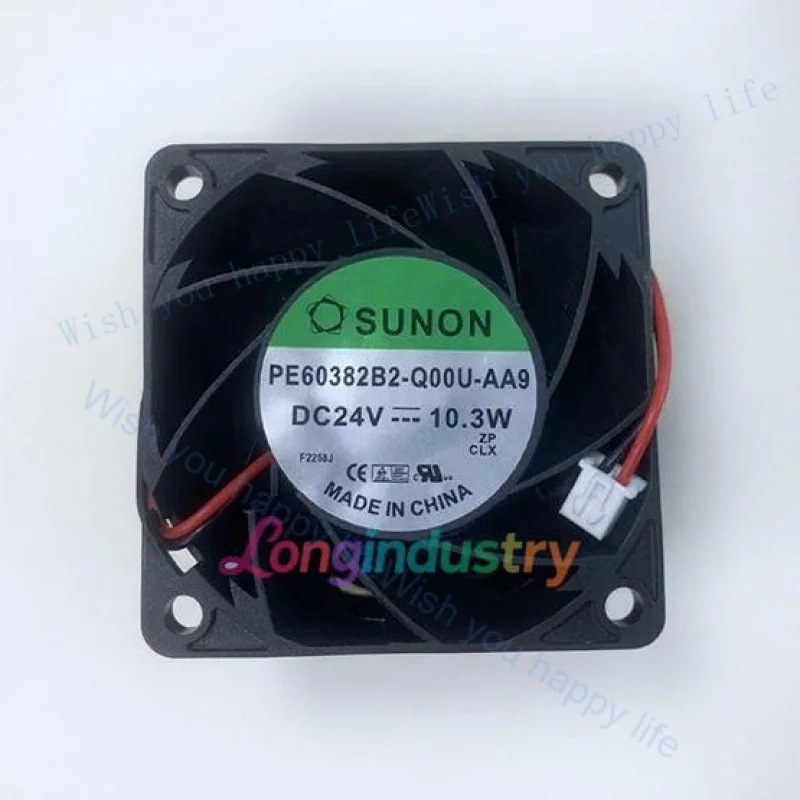 

V+ for 1 Pc. New PE60382B2-Q00U-AA9 Inverter Cooling Fan 6038 DC24V 10.3W 6CM 2Pin