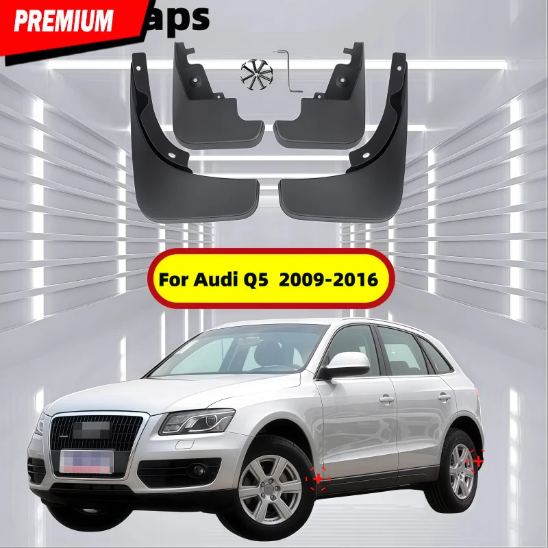 For Audi Q5 2009-2016 Mud Flaps Splash Guards Mudguards 4pcs (Not For Audi Q5 Sline Edition And Q5 With Eyebrows Car)