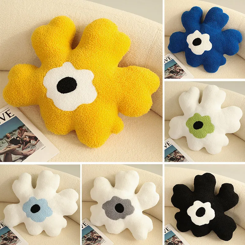 

Inyahome Novelty 3D Flower Shaped Throw Pillow Soft Thick Decorative Throw Seat Cushion Pillows for Home Bedroom Sofa Chair Car