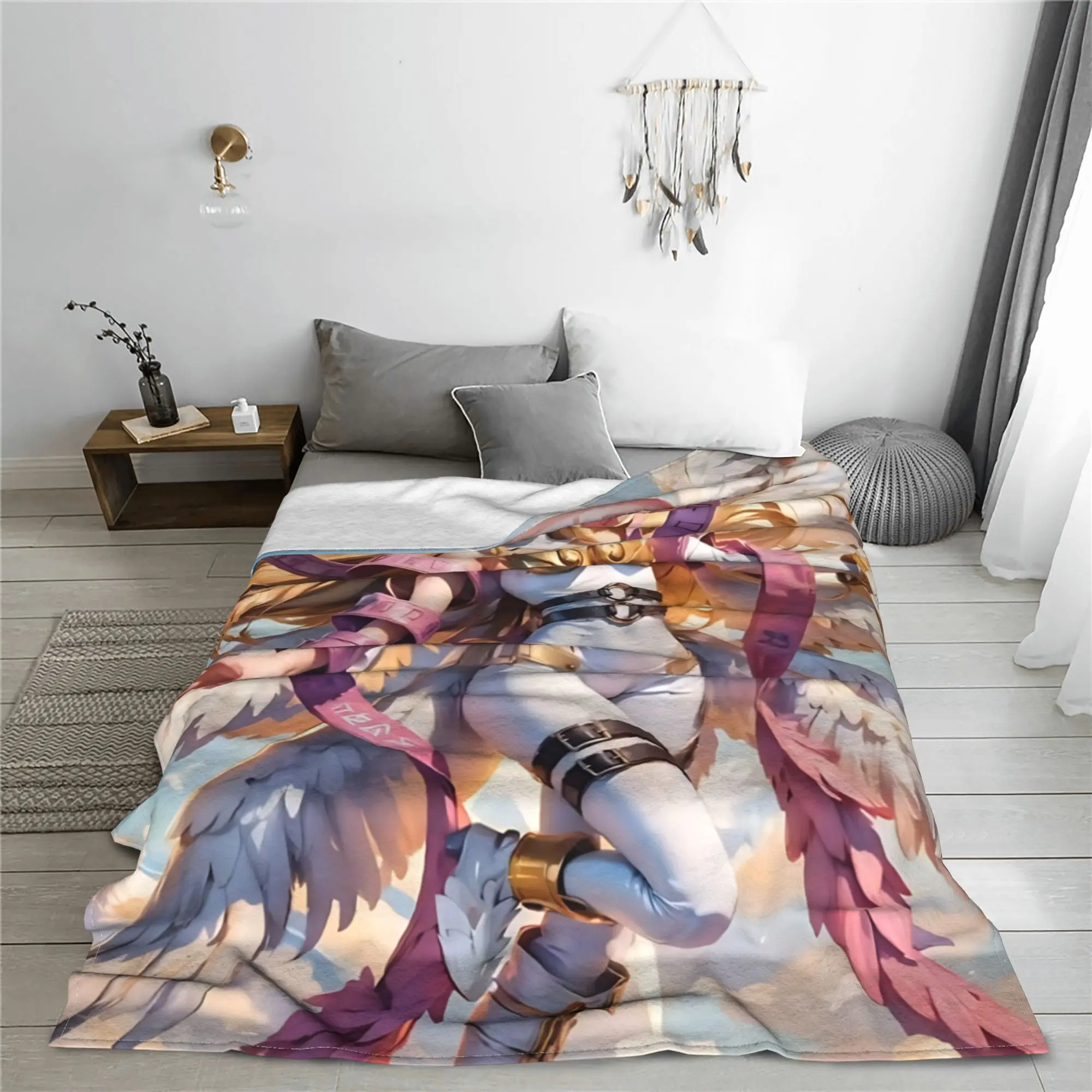 1PC Home Digimon Adventures  Blanket Throw Super Cosy Plush Living Room Sofa
