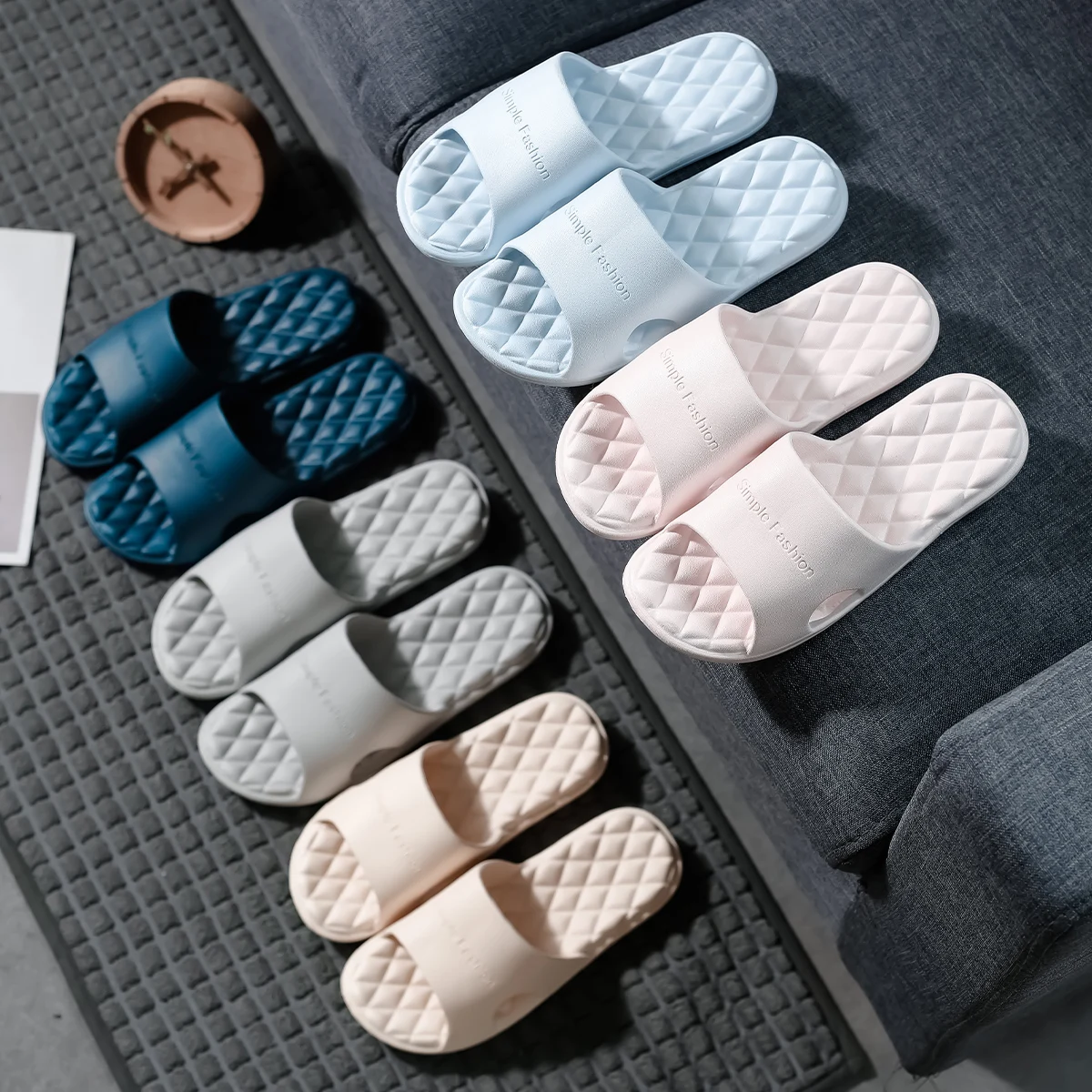 TZLDN 36-49 حجم كبير إيفا النعال الناعمة للنساء المنزل الحمام الصيف الصنادل للرجال الصيف ملابس الشاطئ للجنسين الشرائح