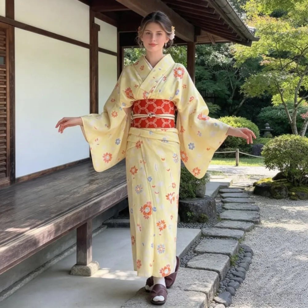 Modified_Japanese_Yukata_Kimono_Dress_Traditional_Style_Outfit_For_Studio_Photoshoot_Portrait_Themed_Photography_Cosplay_Dress