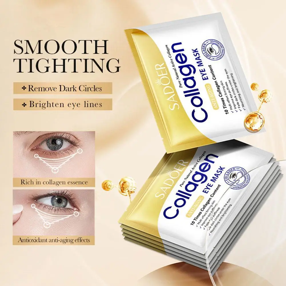 1/10PCS Collagen Eye Mask Wrinkle Remove Eyes Patches Firming Lifting Fade Fine Lines Moisturizing Smooth Eye Skin Care