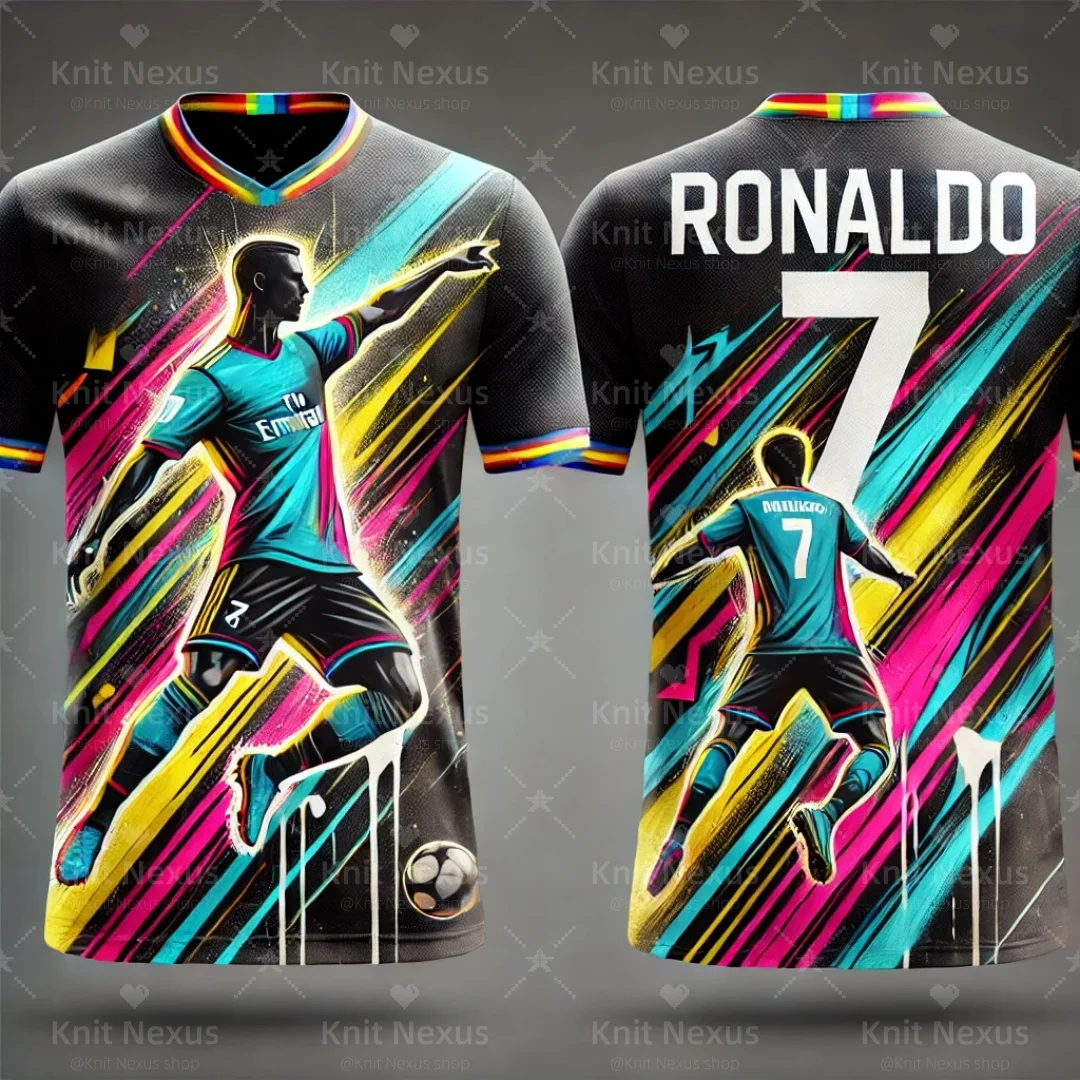 

AI созданный номер. Футбольная майка 7, летняя спортивная футболка с 3D принтом, быстросохнущая мужская футболка, детская одежда, футболка Y2k для женщин