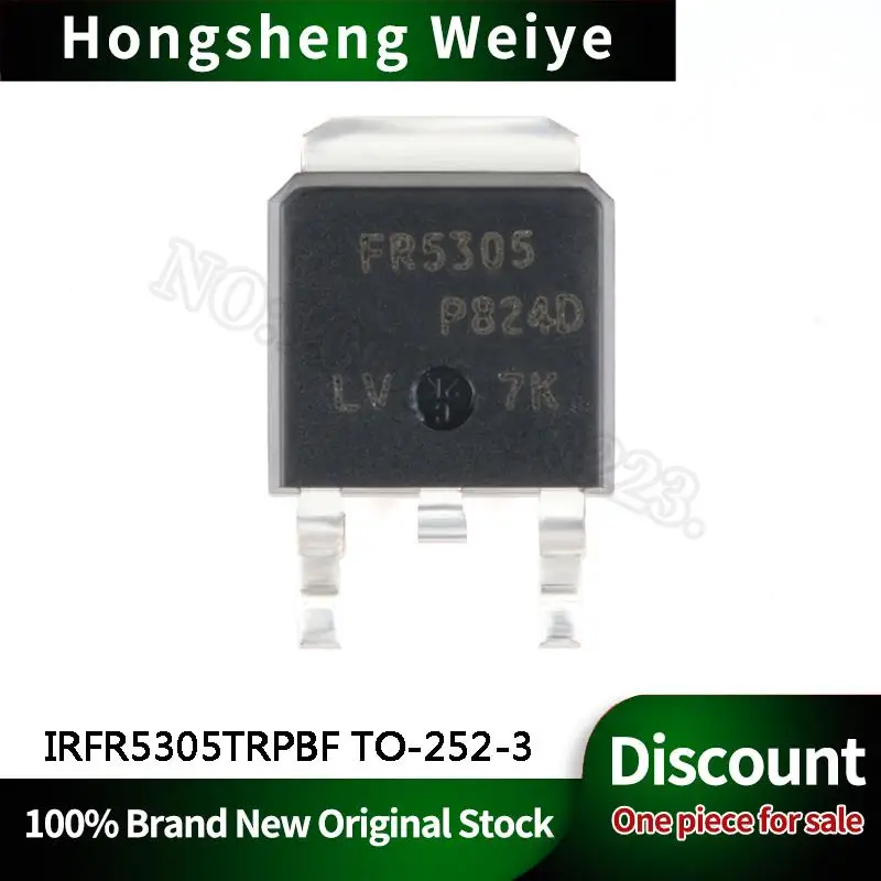 10-100Pcs New IRFR5305TRPBF IRFR5305 TO-252-3 P Channel 55V 31A SMD MOSFET IC Chip In Stock DISCOUNT Sell 100%new