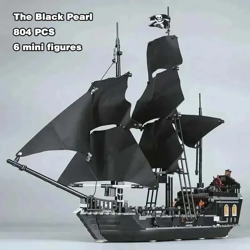 

804 PCS Pirates The Black Pearl Ship Building Block Bricks Toy Birthday Christmas Gift Compatible 4184 16006 Collectors Edition