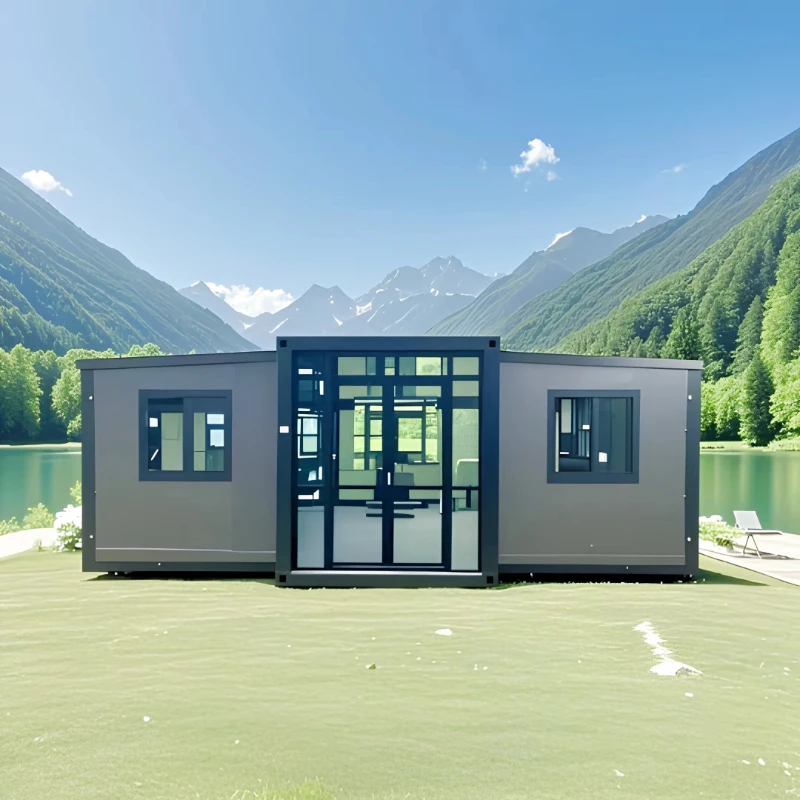 20ft Expandable Foldable Prefab Tiny Container House 2 Bed 1 Bath Steel Sandwich Panel Eco Friendly Casa Contenedor