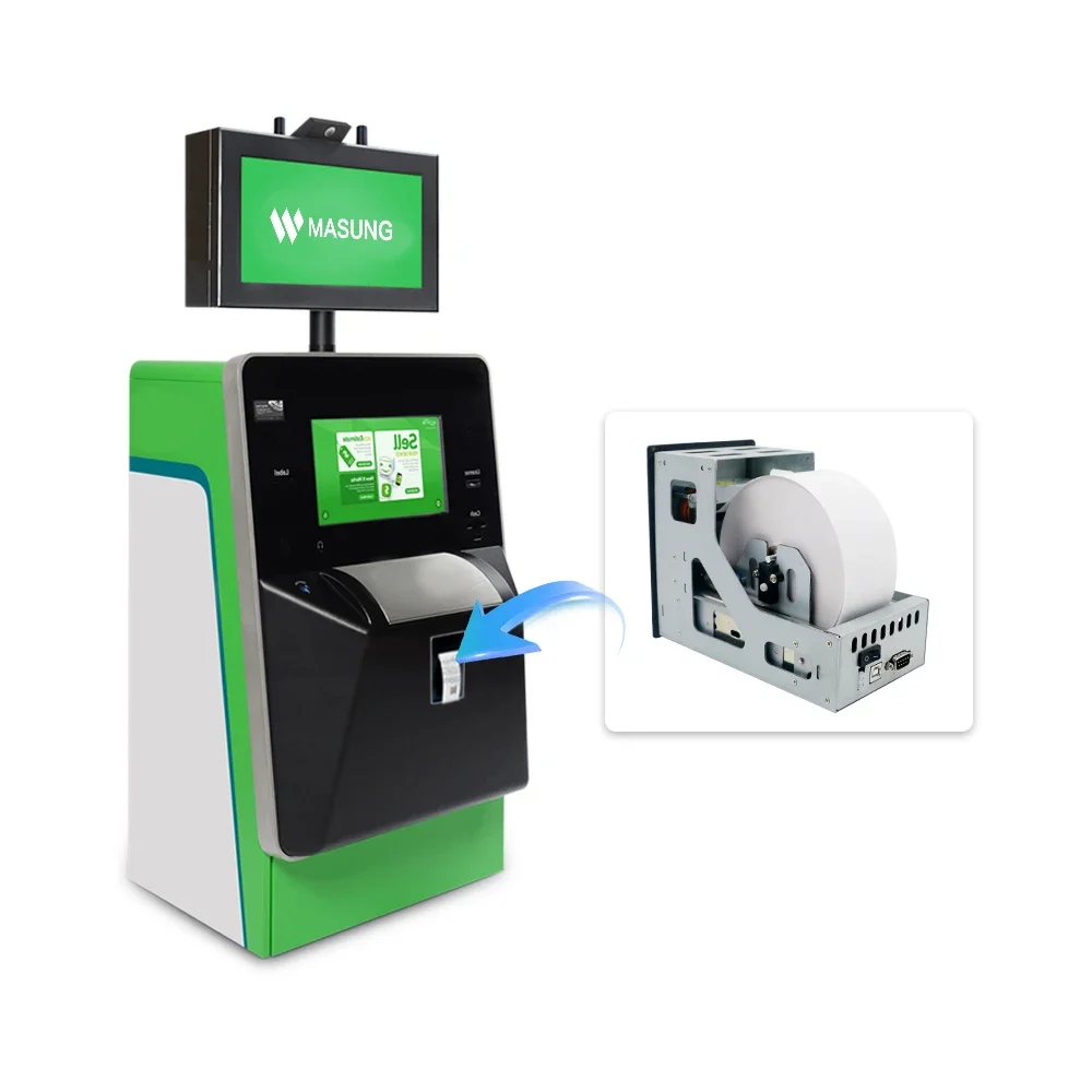 MASUNG 80mm Embedded Metal Panel Thermal Printer Kiosk Thermal Ticket Printer For Parking System