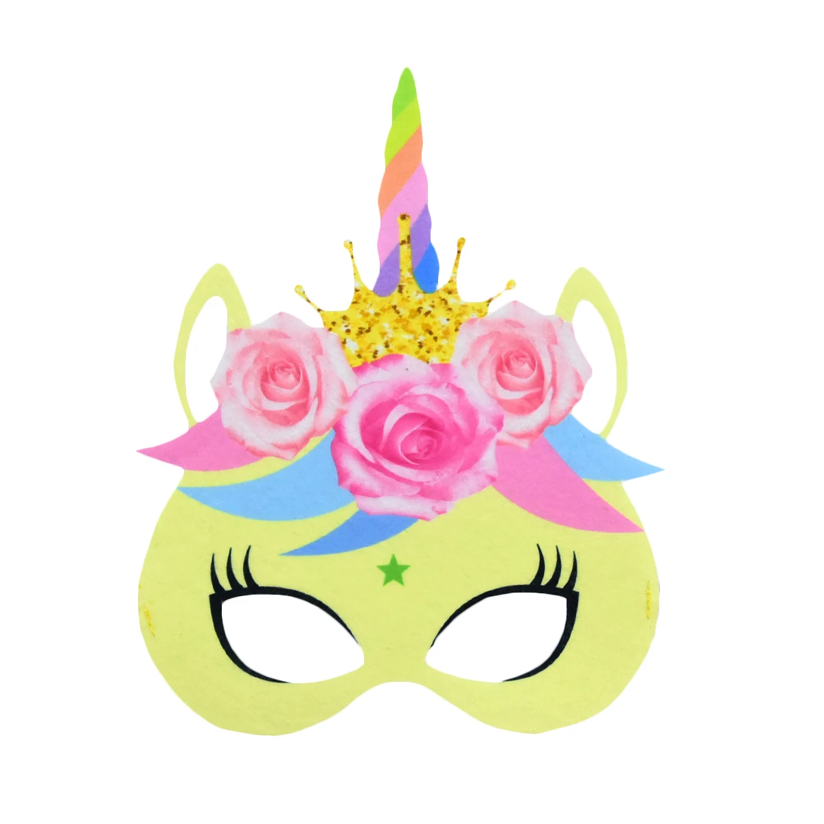 

Unicorn Mask for Kids Party Costume Masquerade Cosplay Premium Paper Comfortable Elastic One Size Fits All Birthday Stage