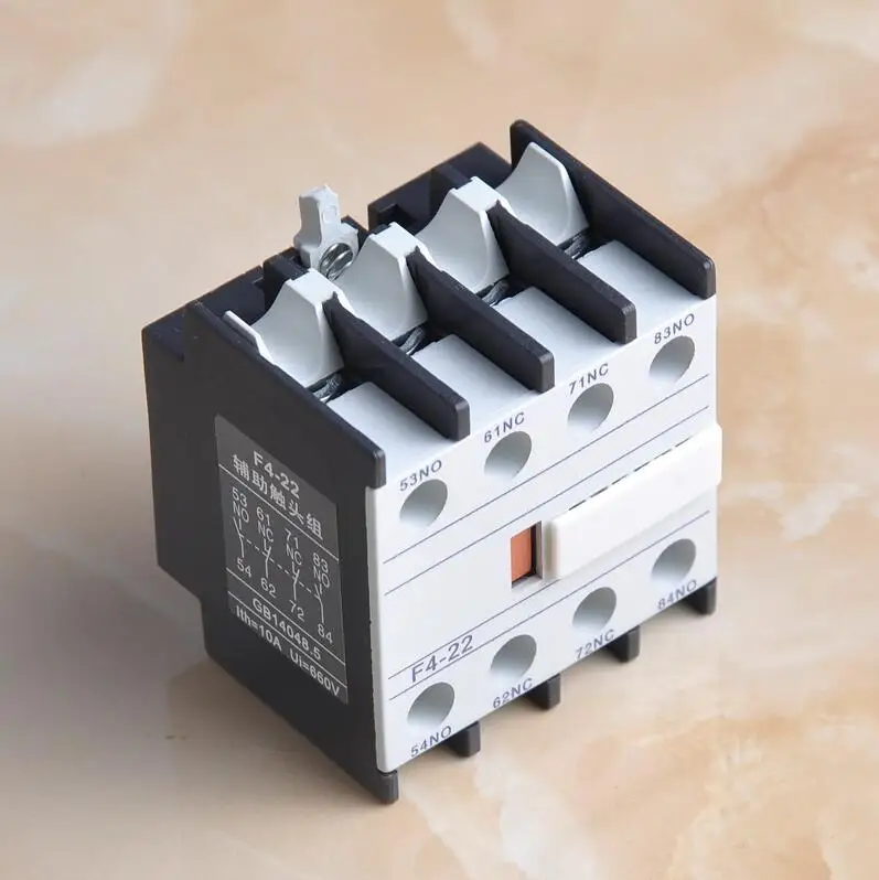Ac contactor CJX2 LC1 auxiliary contact Block contact switch F4-11 F4-20 F4-02 F4-22 F4-13 F4-31 F4-40 F4-04