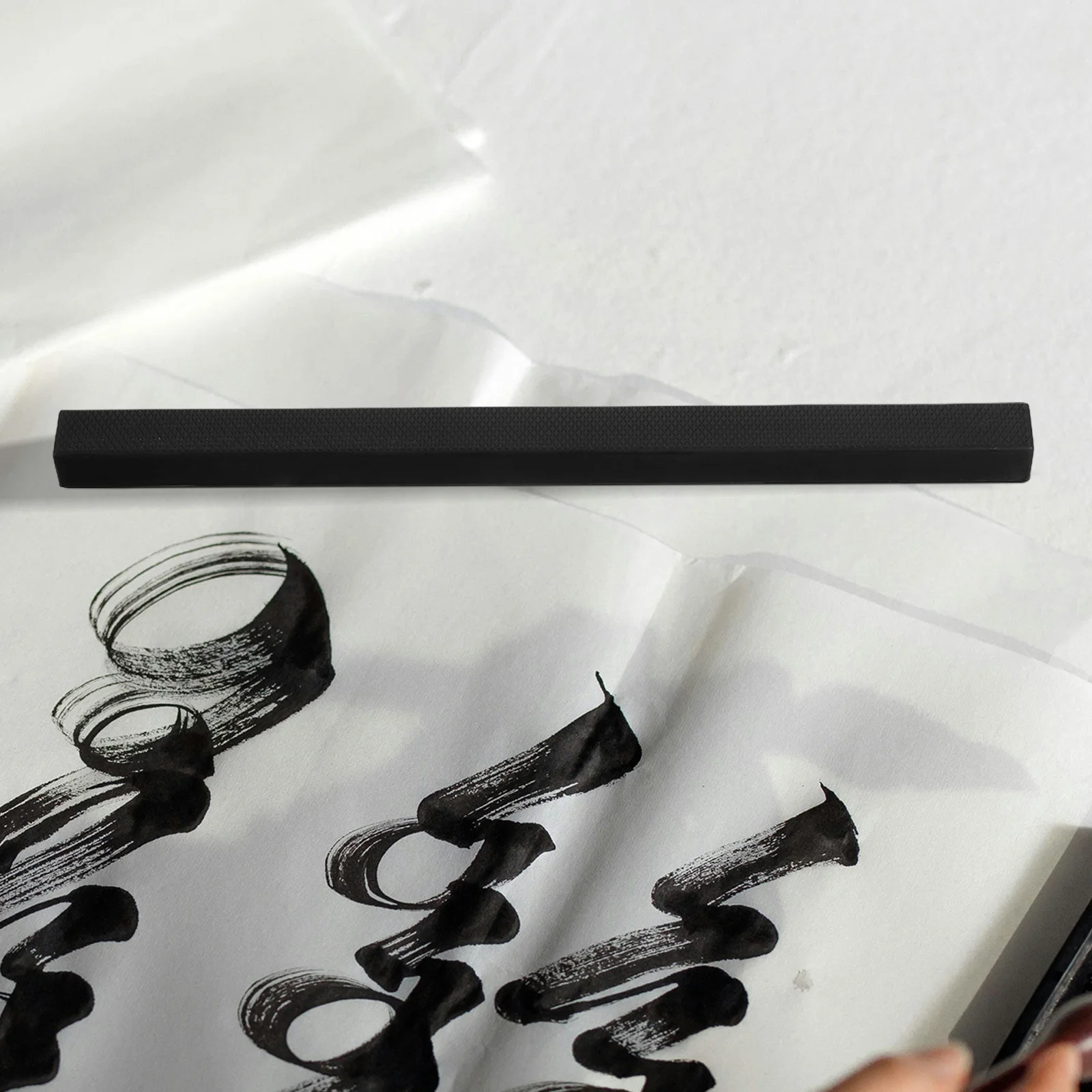 

Black Metal Paperweight Chinese Calligraphy Sewing Fabric Cutting Pattern Making Crafting Journaling Elegant Design