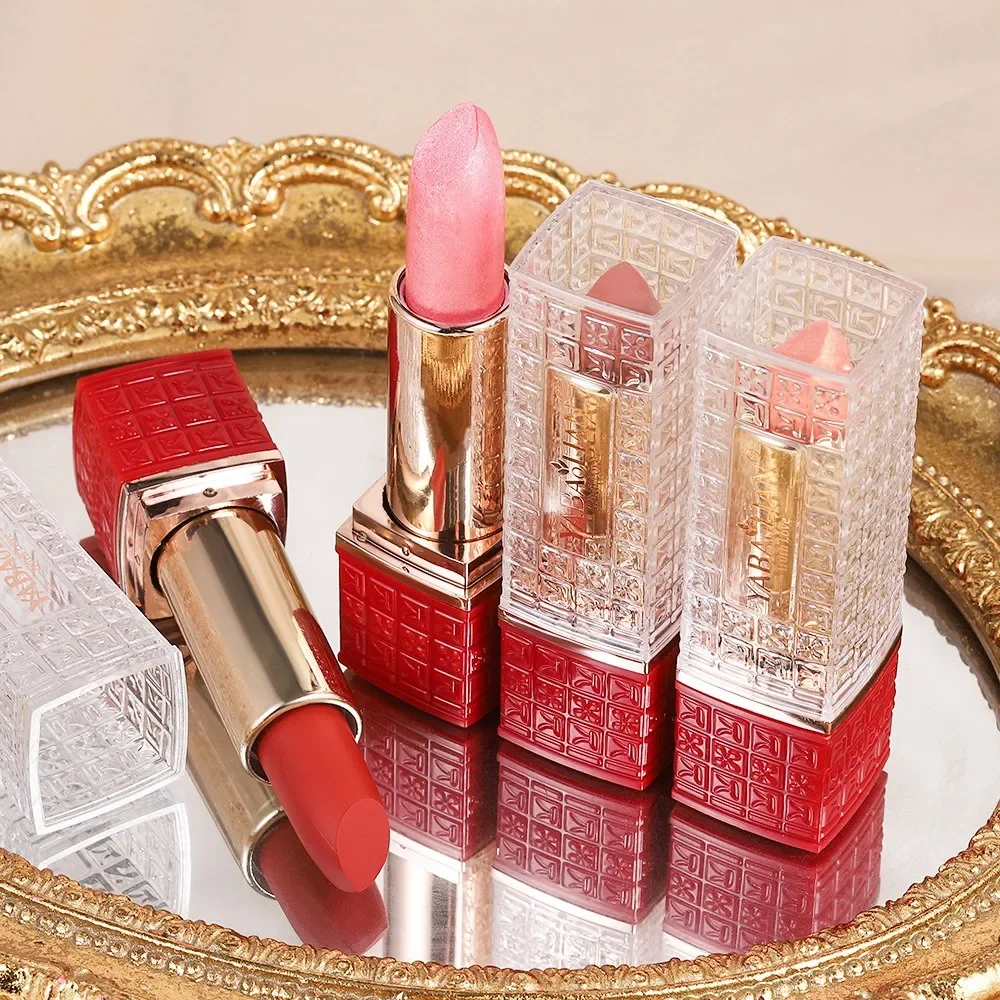 12 สี Glitter SHINY METALLIC ลิปสติก Pearlescent Lip Tint,Long Lasting Lip Senior Matte Lip แต่งหน้าของขวัญสําหรับ