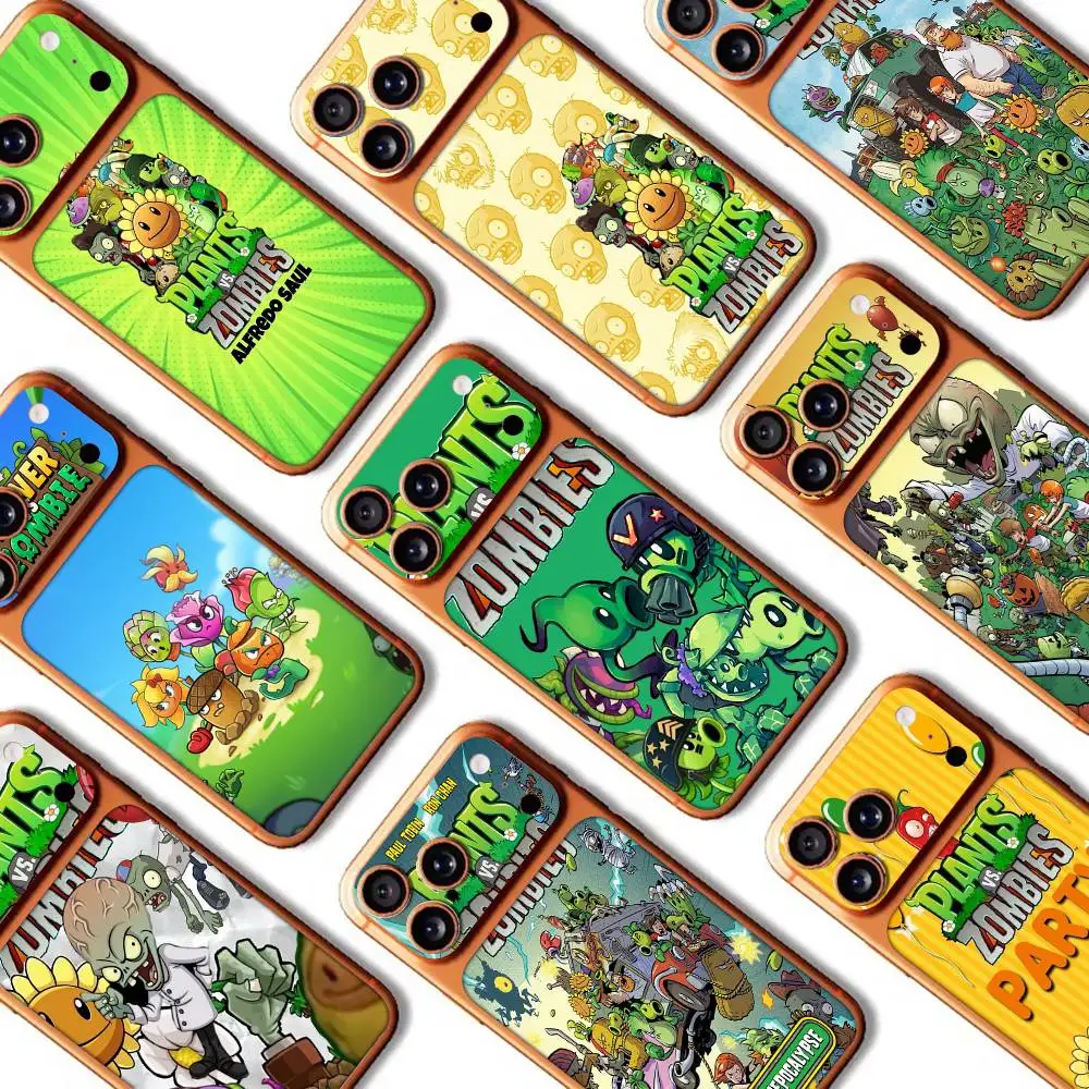 Plants Vs Game Z-Zombies Wrap Sticker For IPhone17 Pro/17pro Max Phone Decal Skin Rear Protector Case Film Full Cover