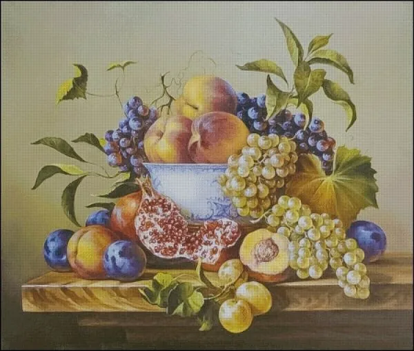 

Still life Fruit Grapes Sewing kit 18CT 16CT 14CT Unprinted Cross Stitch Kits Embroidery Art DIY Handmade Needlework Home Decor