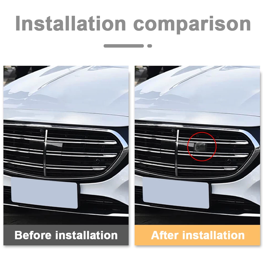 Carsanbo Car Front View Camera For Benz 2024 E-Class Small LOGO Night Vision Fisheye Vehicle OEM Front Camera