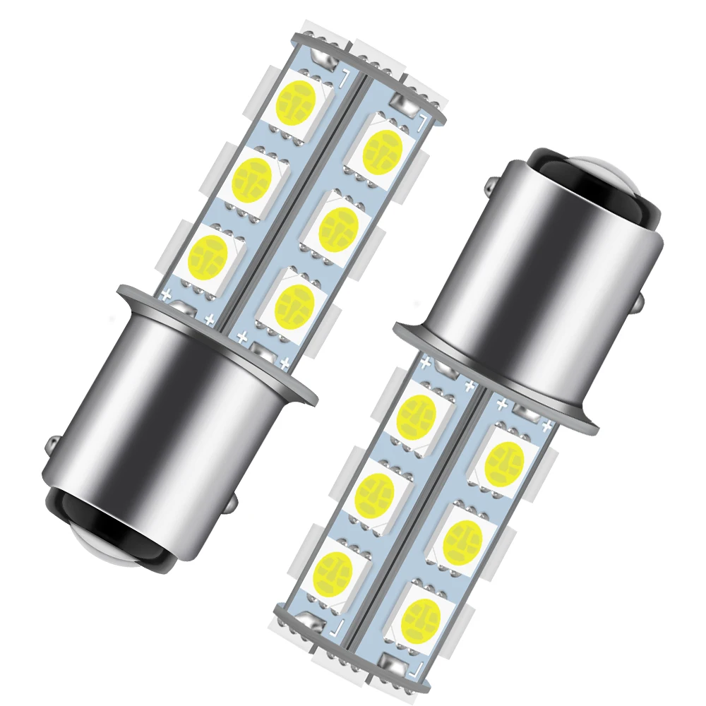 

2pcs 1156 BA15S 1157 BAY15D 382 P21W LED Bulbs Side Indicator Reverse Tail Brake Stop Daytime Running Light White