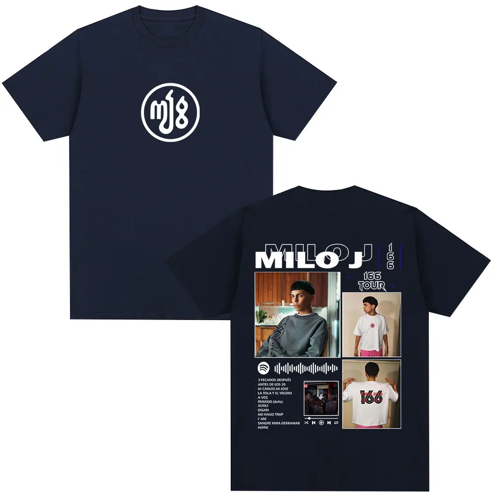 Rapper Milo J 166 Album Tour Merch T Shirt Men Women Fashion Hip Hop T-shirt Cotton Casual Oversized Short Sleeve T-shirts Tops