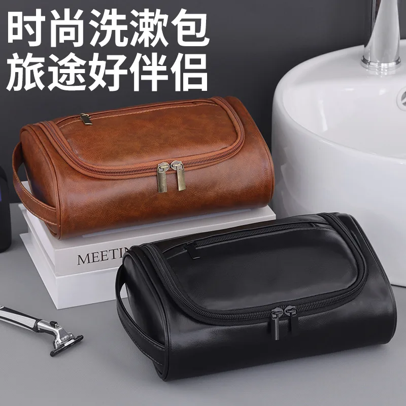 New Style Portable Men's Cosmetic Bag, High-End, Large-Capacity, Waterproof, Portable Travel Toiletry Bag