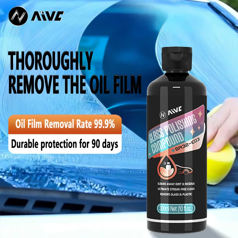 AIVC Automotive Glass Oil Film Cleaner: Multi-Purpose Cleaning Agent Removing Windshield Oil Film Coatings And Glass Protection.