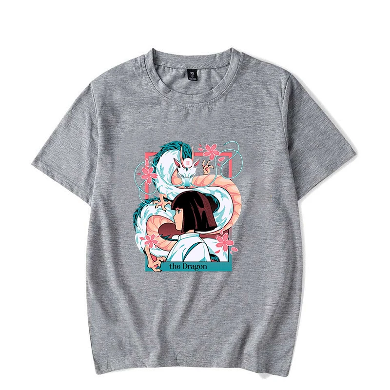 Anime Ogino Chihiro 프린트 T 셔츠 반팔 O 넥 여성 여름 쿨 레이디 탑 의류 하라주쿠 반팔 캐주얼