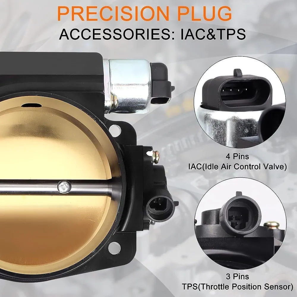 Corpo farfallato LS da 102 mm con sensori di posizione TPS IAC e kit cavi gas acceleratore