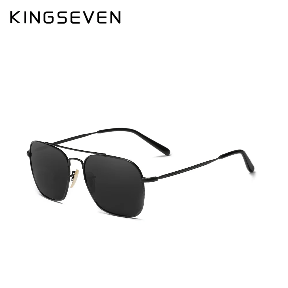 KINGSEVEN 2024 Trend UV400 Men‘s Sunglasses Polarized Women Square Alloy Frame Anti-glare Glassses Lady Luxury Eyewear