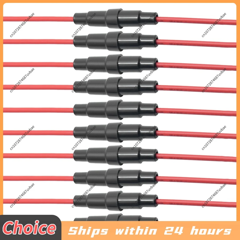 22AWG Quick Impact Glass Fuse Holder 10pcs Screw Types Fuse Holder Preventing Short Circuits Glass Tube Fuse Holder Auto Parts
