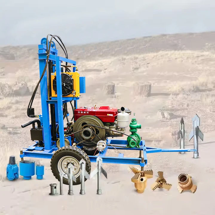 Easy Operation Small 22HP Hydraulic Diesel Water Well Drilling Rig Machine for Borehole and Farm Irrigation Project