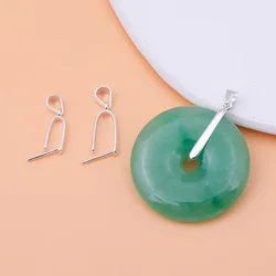 925 Sterling Silver Jewelry Button Accessories Melon Seed Button Safety Button Handmade DIY Material Jewelry