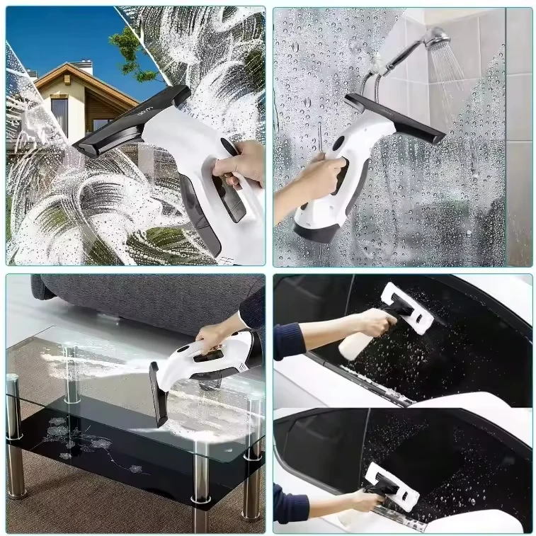 oo-Portable Electric Cordless Fully Automatic Brushless Motor Window Vacuum Cleaner Glass Door Handheld Eco-Friendly