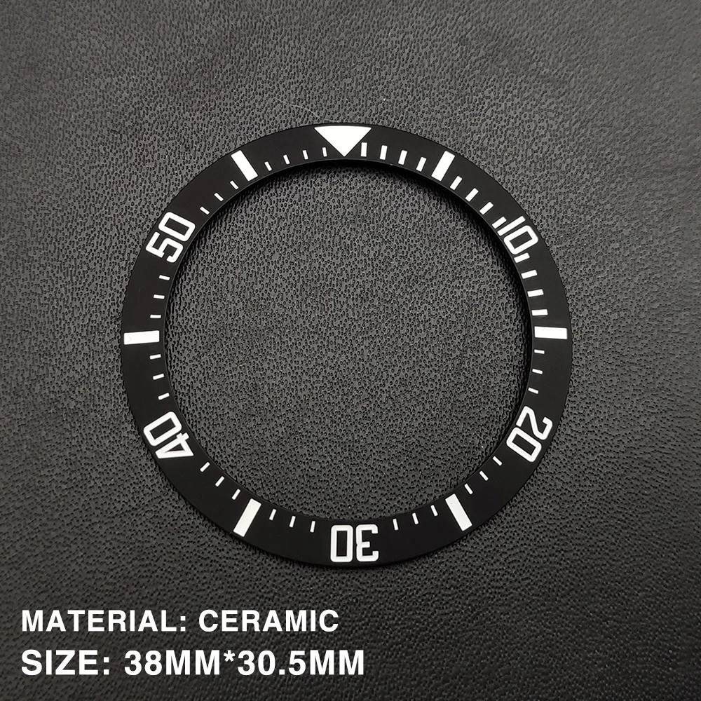 Clock Modification 38mm Bezel Matte Black High Quality Ceramic Insert Ring Inner Diameter 30.5 Fits 40mm Men\'s Watch Accessories