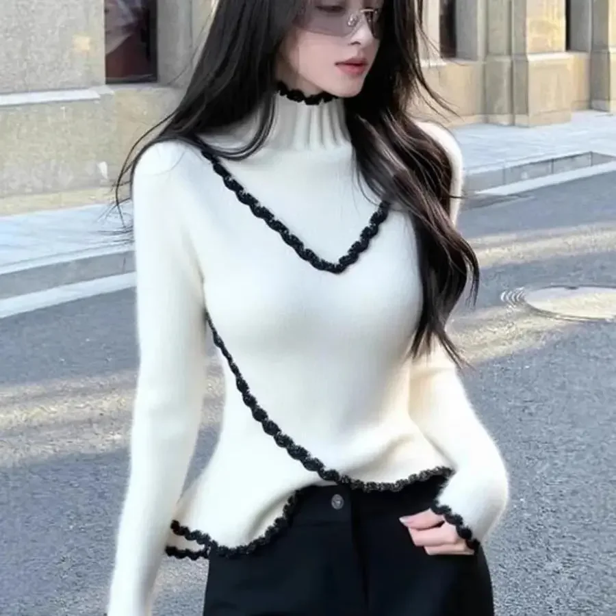 

Новинка 2026: Осенне-зимний шикарный вязаный пуловер для женщин, высококачественный мягкий свитер свободного кроя с уникальной вязкой