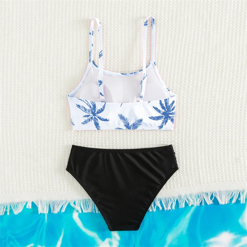 Summer Children's Swimwear Girls' Split Bikini Children's Ruffled Sleeveless Swimsuit New Seaside Holiday Surfing Swim Clothes