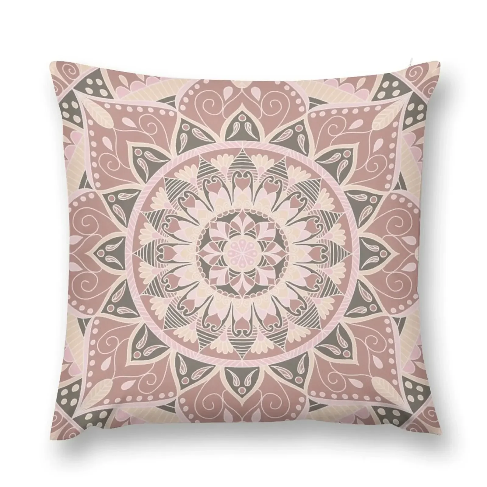 

Blush Pink and Grey Mandala Throw Pillow Sofa Covers christmas pillow case Cusions Cover christmas cushions covers pillow