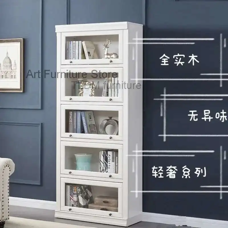 

Bedroom Storage Book Shelf Glass Drawer Wood Living Room Book Shelf Display Libreria Estanteria Furniture Living Room BL50SG