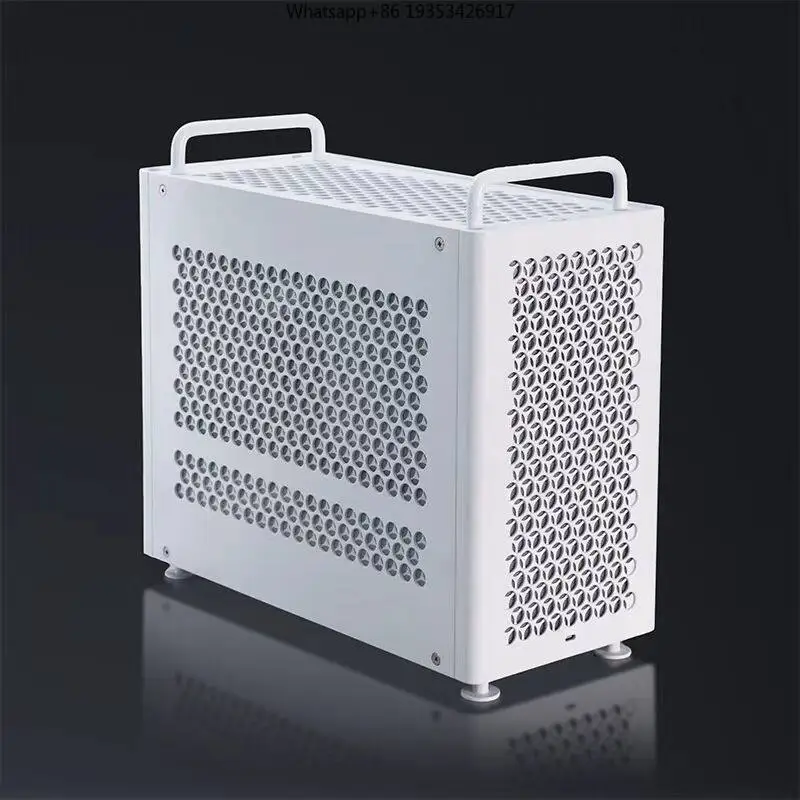 New Premium B2Pro All Aluminum MATX Small Host ATXSFX Chassis Fruit Suitable for Pink Handle Matte Simple 240 Water Cooling