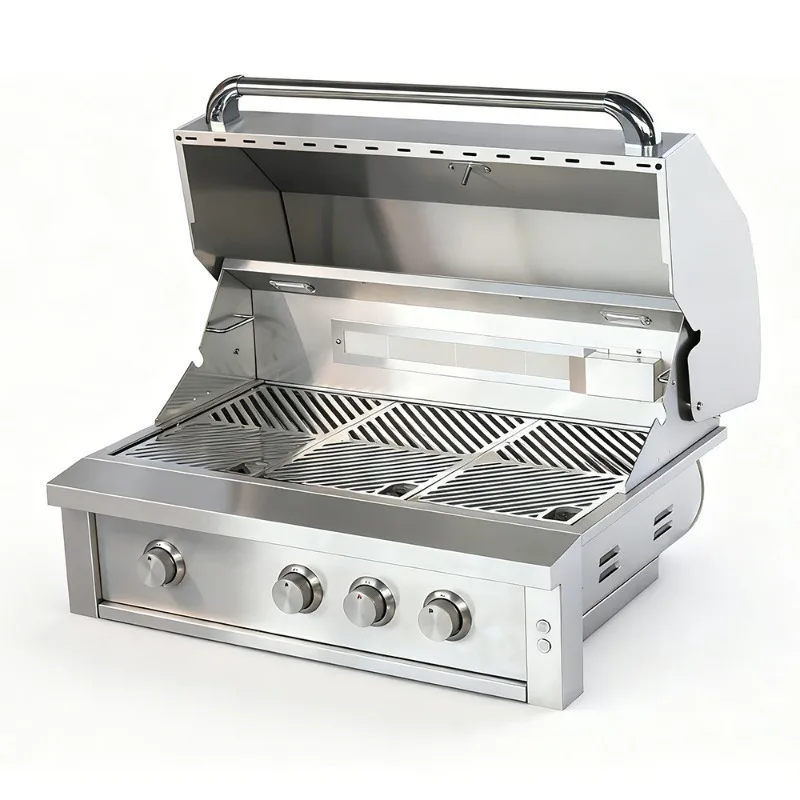 

Уличный газовый гриль премиум-класса из нержавеющей стали 304 (304SS) для дома и сада, для вечеринок, с возможностью подключения к газу (LPG/NG), сверхпрочный, высококачественный, встроенный, 3-горелочный