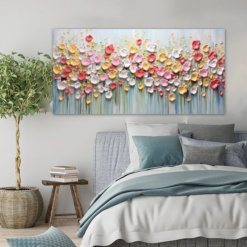 One Piece Flower Painting Abstract Canvas Prints Wall Art Picture for Living Room Bedroom Modern Home Decoration NO FRAME