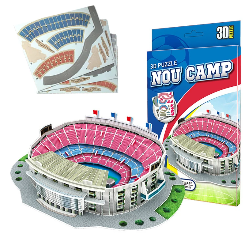 【セール中】ミニチュアサッカー場 3D DIY モデル組み立て 世界的に有名なスタジアムモデル サッカーゲーム周辺玩具 ファン向けおもちゃ ギフト TMZ