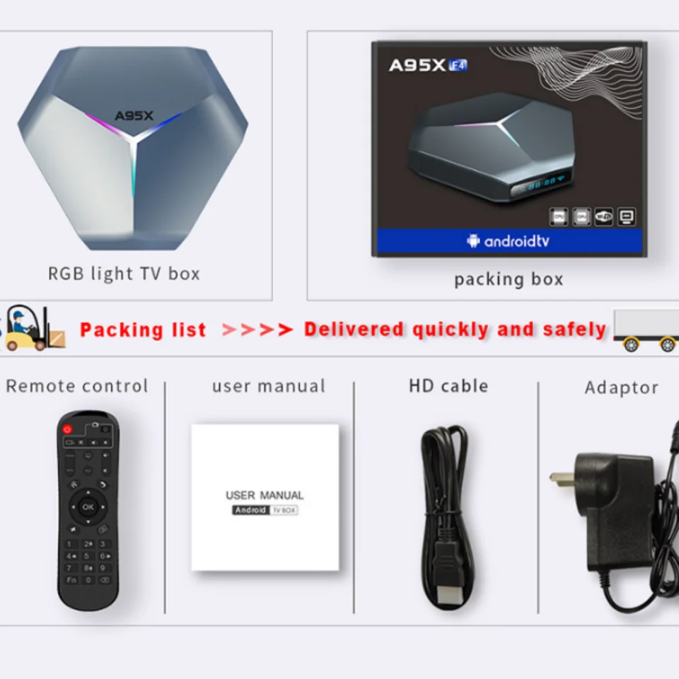 TV Box 8K Android 11 WiFi Doble Banda 5G Luz RGB Reproductor 4K Bluetooth para películas, series y juegos 6