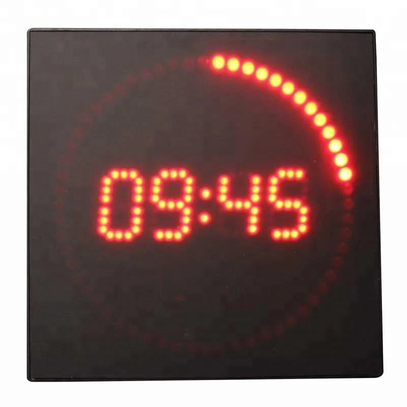 CP100 New Design Time Display Elapse Clock Each Second Adds 1 Dot Super Bright LED Dot LED Wall Clock
