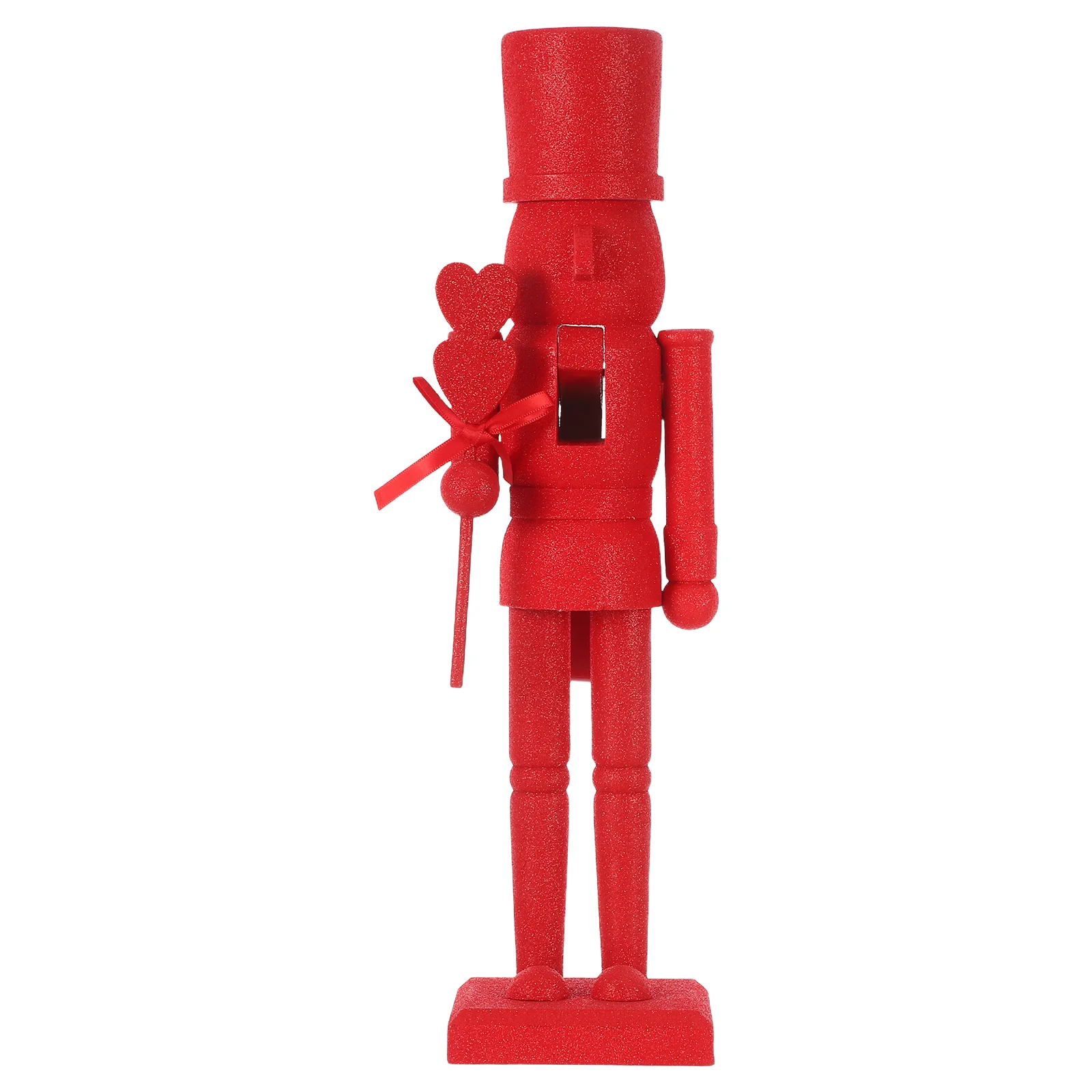 

14" Wooden Nutcracker Shatterproof Glitter Christmas Soldier Decoration Valentine'S Day Tabletop Ornament Holiday Party Decor