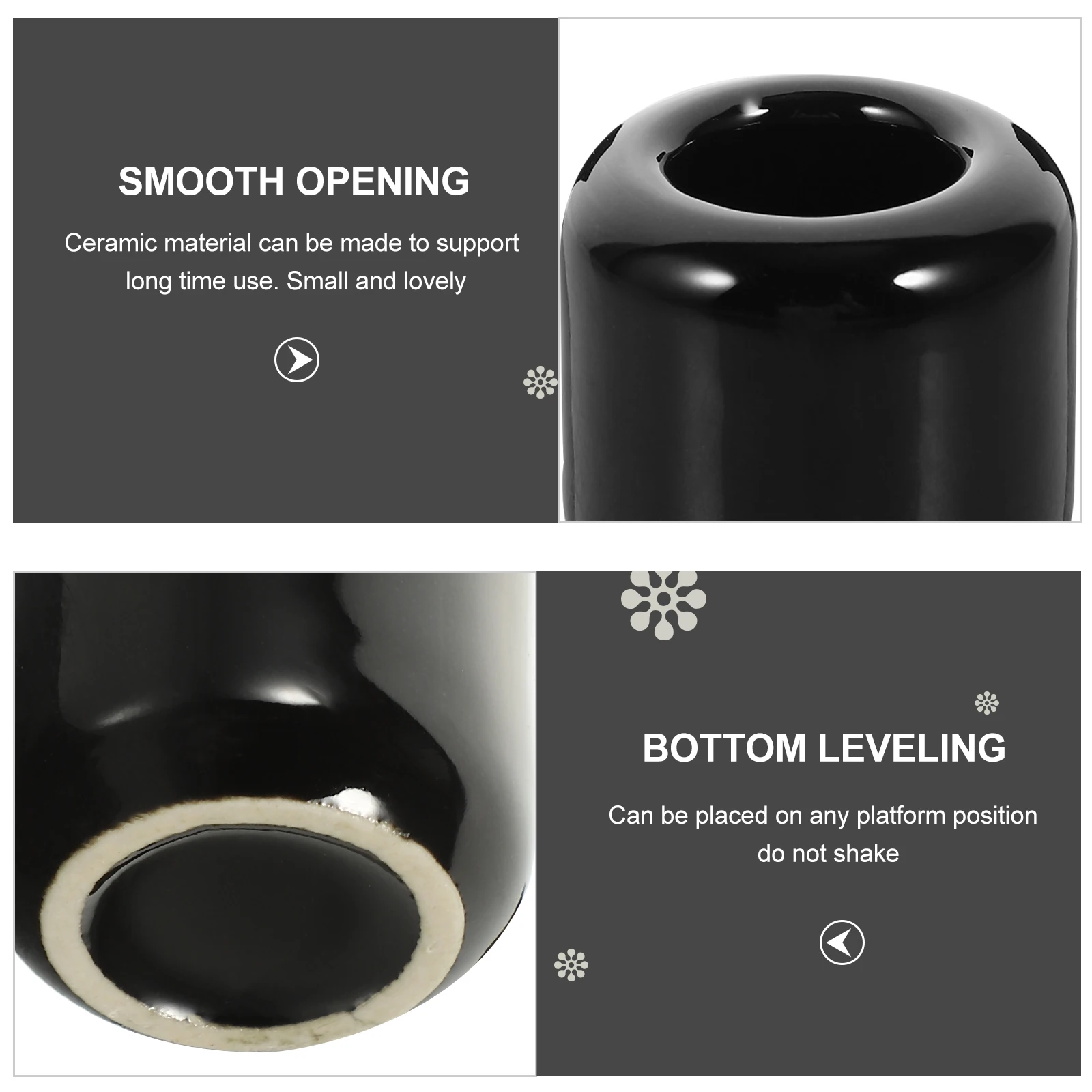 

5Pcs Ceramic Holder Set Round Creative Candlestick Holders for Home Party Dinner Table Centerpiece Ceramic Holder