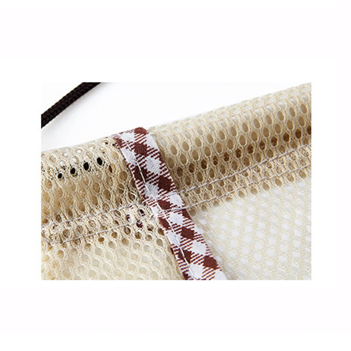 

2Pcs Wall Mounted Drawstring Mesh Bags Household Storage Organizer Lightweight Foldable Easy Clean Mesh Bag Drawstring Bag