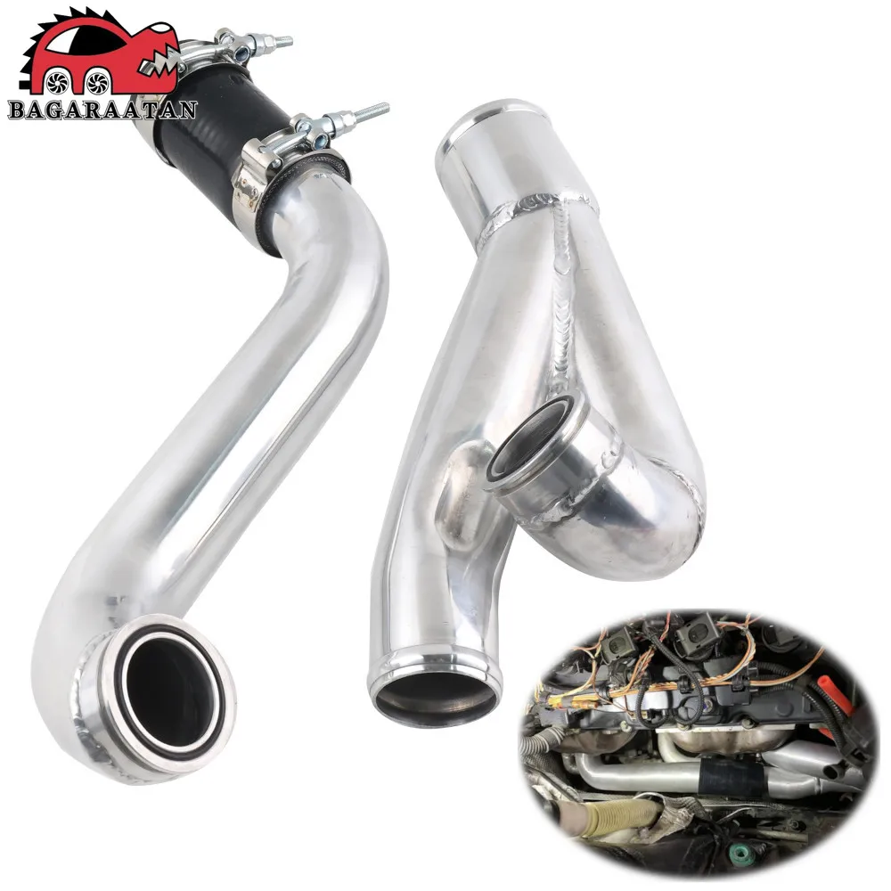 Aluminum Upgrade Kit Turbo Outlet Charge Pipe Silver 2inch N54 For BMW 135i 335i 535i 1M E82 E88 E90 E92 E60 3.0L Engine Parts