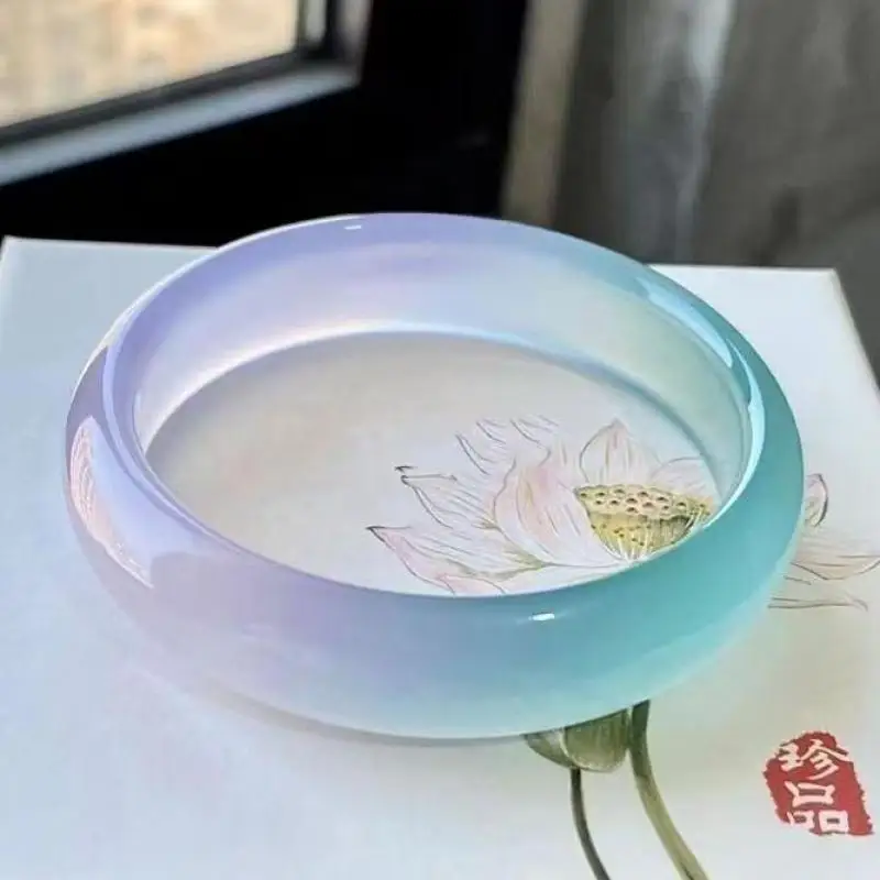 

Браслет из высококачественного нефрита (жадеита) класса А, зеленый бирманский нефрит, премиальное ювелирное украшение для женщин, элегантные розовые бирманские нефритовые браслеты