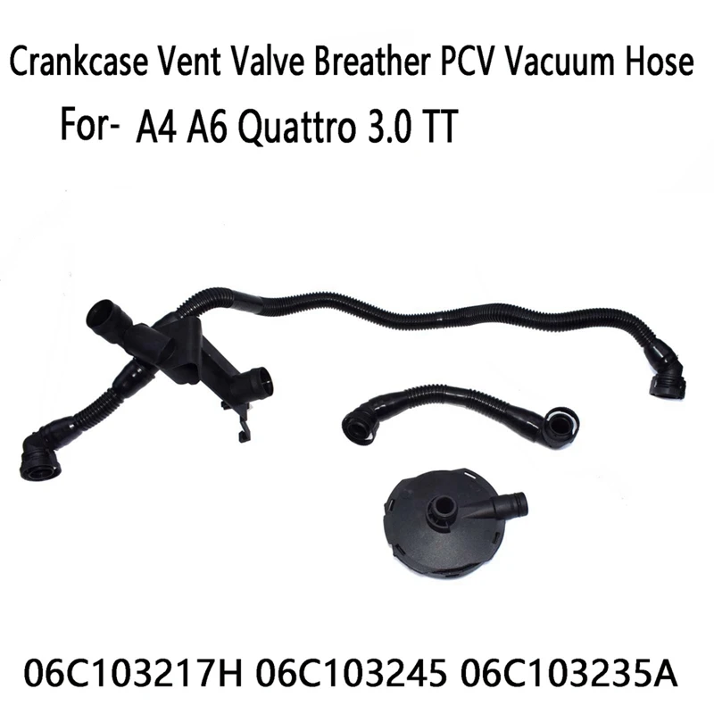 Crankcase Vent Breather Hose Valve Assembly For  A4 A6 Quattro 3.0L V6 06C103217H