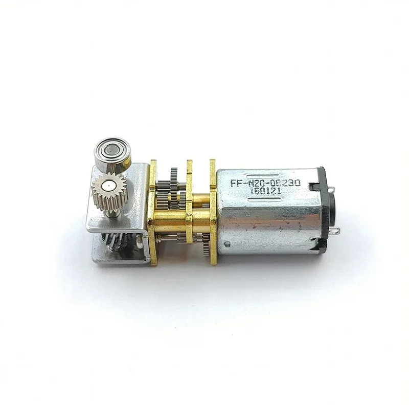Mini N20 Gear Motor 3D Printing Pinter Pen Reduction Motor Turbo Worm Full Metal Gearbox Right Angle Output DC 3V 3.7V 5V 22RPM